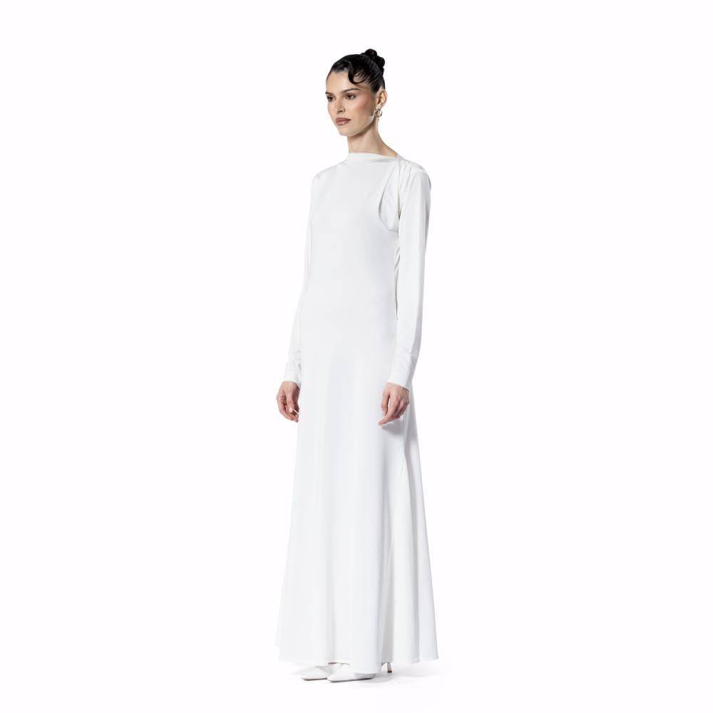 Soft Shoulder Pleats – WHITE