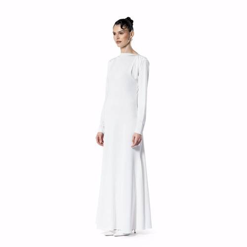 Soft Shoulder Pleats – WHITE 2