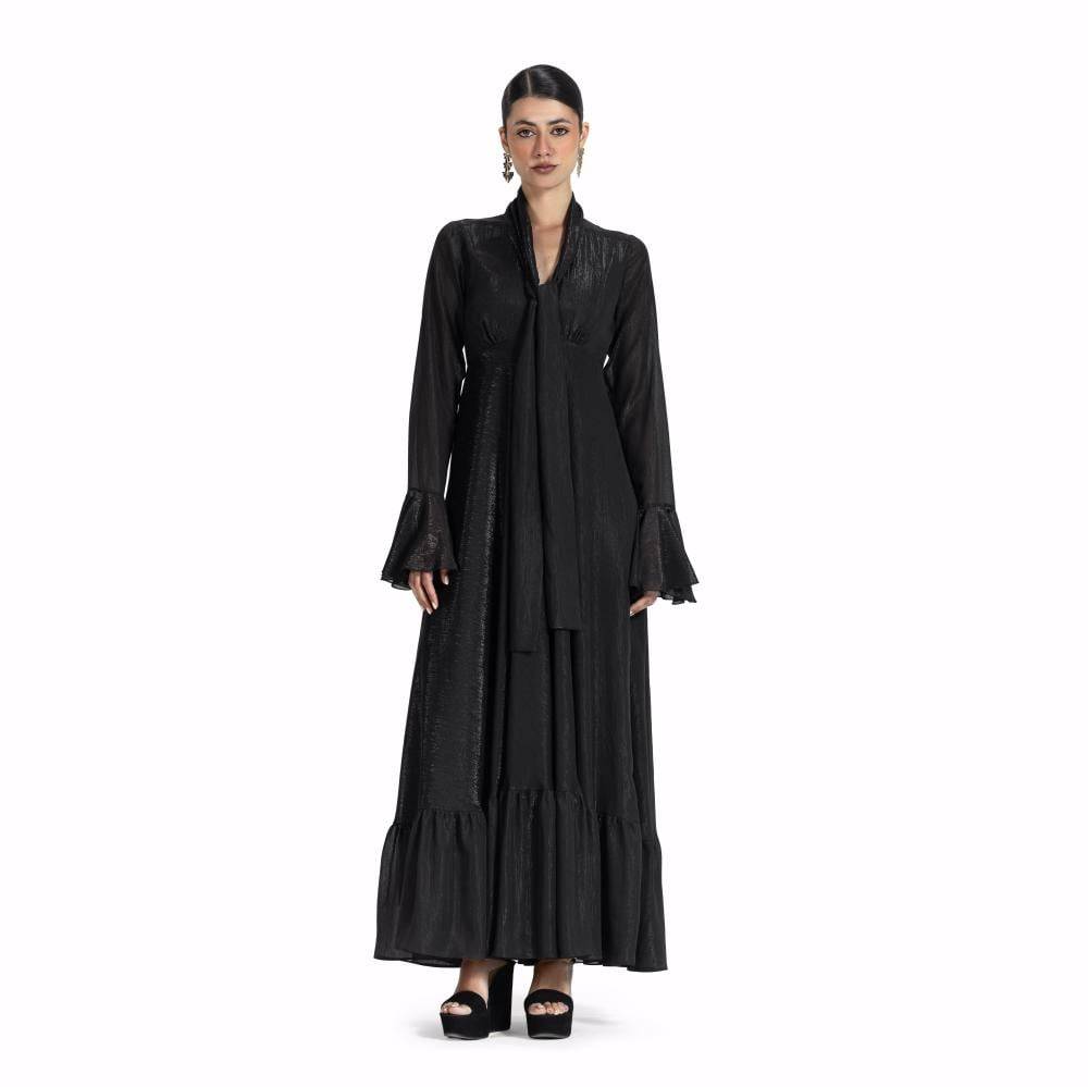 Maison Ein Shimmer Chiffon Lined Maxi Dress