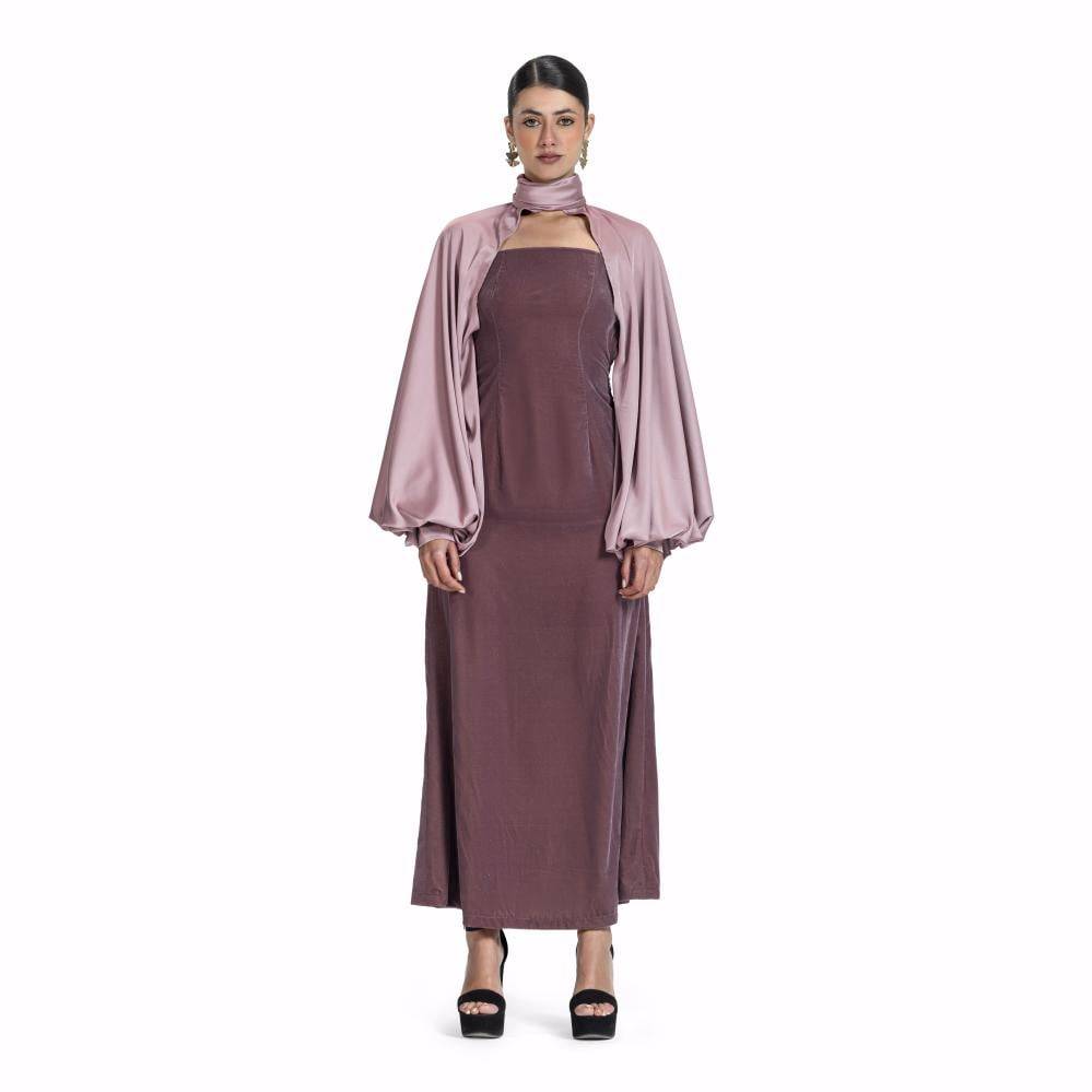 Maison Ein Velvet & Silk Maxi Dress