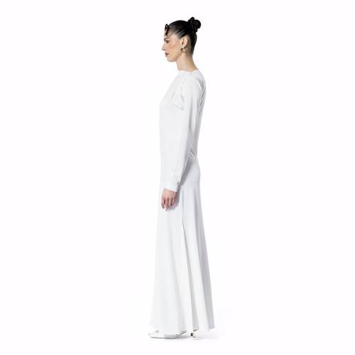 Soft Shoulder Pleats – WHITE 3
