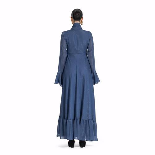 Maison Ein Shimmer Chiffon Lined Maxi Dress 5