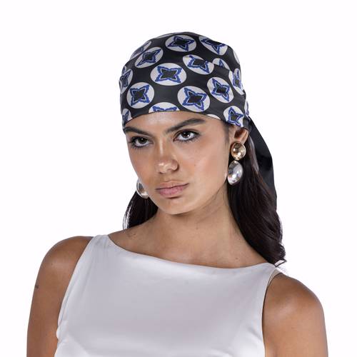 SIGNATURE SILK SCARF –BLACK 4