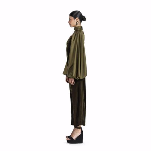 Maison Ein Velvet & Silk Maxi Dress 3