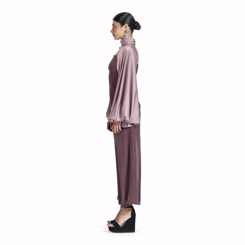 Maison Ein Velvet & Silk Maxi Dress 2