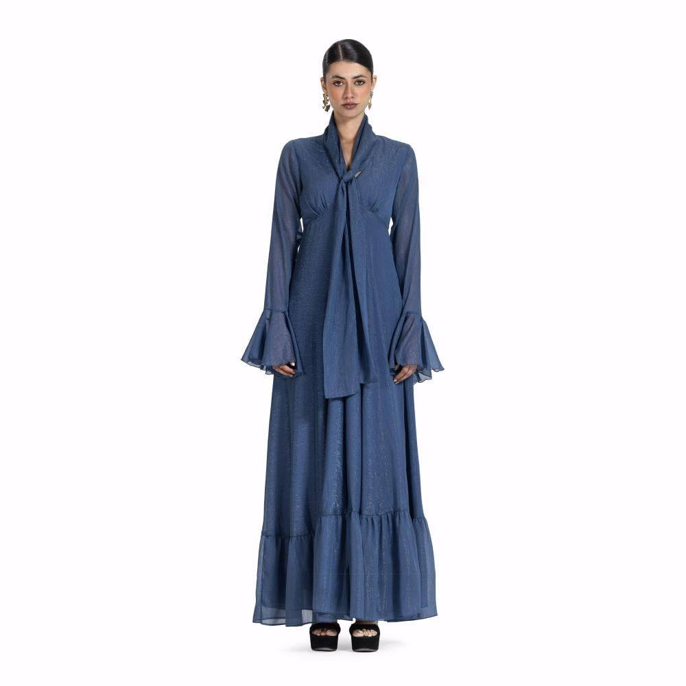 Maison Ein Shimmer Chiffon Lined Maxi Dress