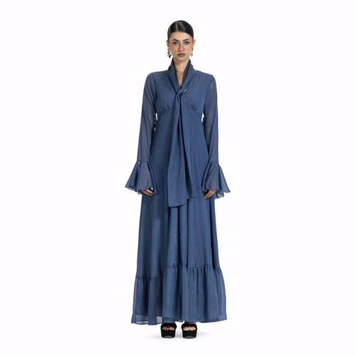 Maison Ein Shimmer Chiffon Lined Maxi Dress 1