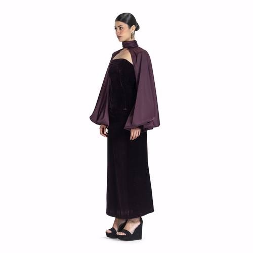Maison Ein Velvet & Silk Maxi Dress 2