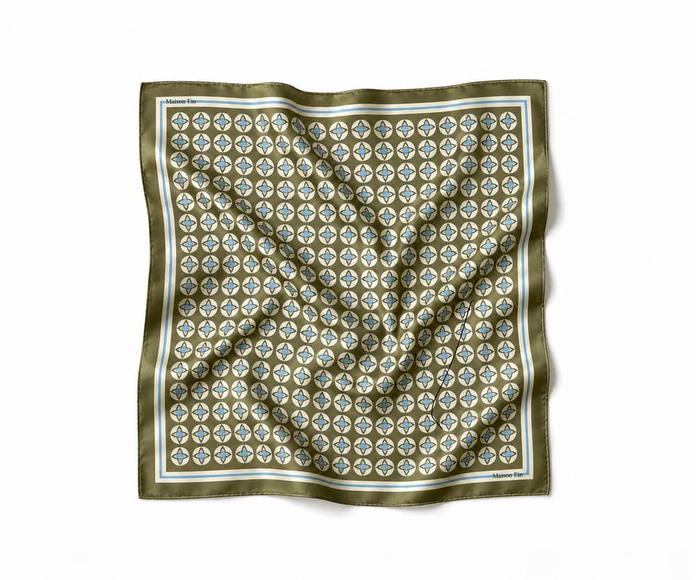 SIGNATURE SILK SCARF –OLV