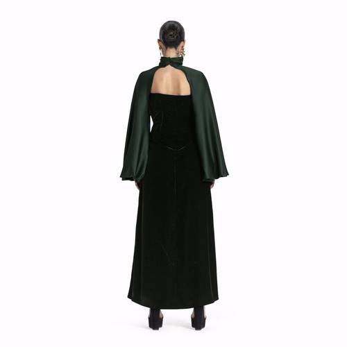 Maison Ein Velvet & Silk Maxi Dress 4