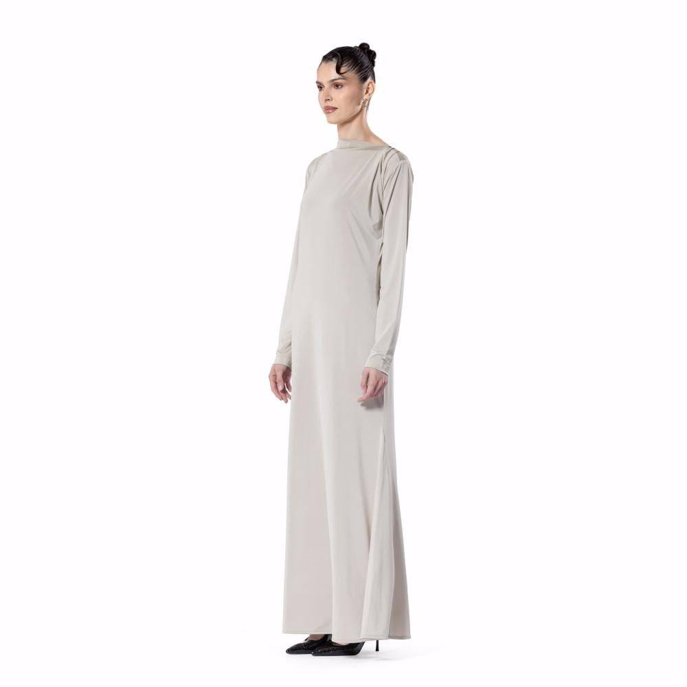 Soft Shoulder Pleats – BEIGE