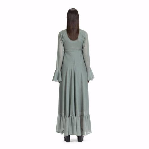 Maison Ein Shimmer Chiffon Lined Maxi Dress 4