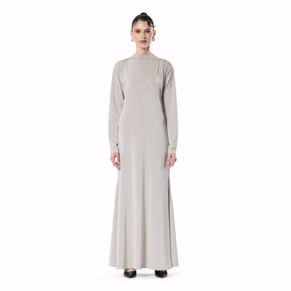 Soft Shoulder Pleats – BEIGE