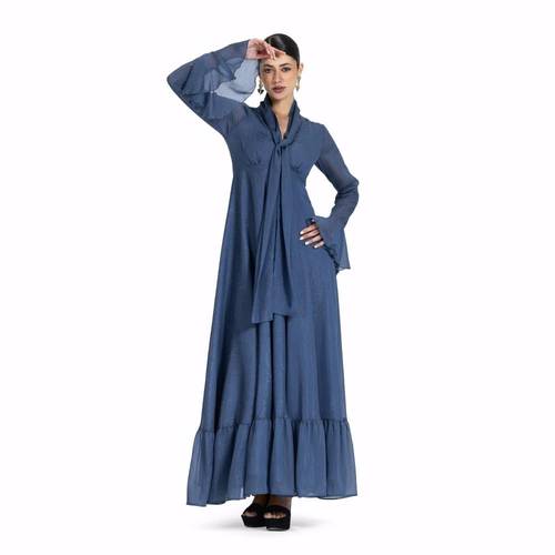 Maison Ein Shimmer Chiffon Lined Maxi Dress 4