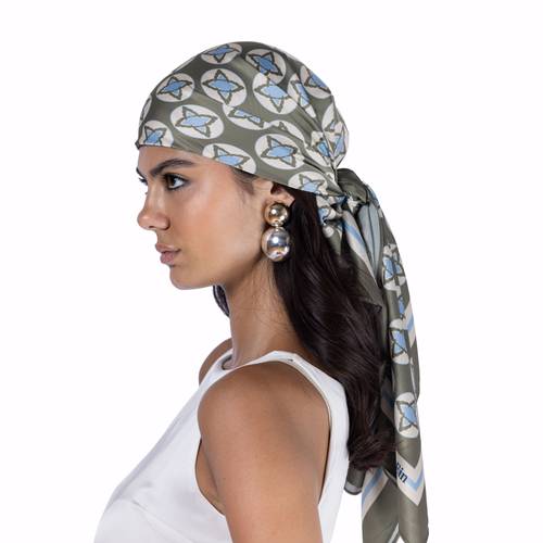 SIGNATURE SILK SCARF –OLV 4