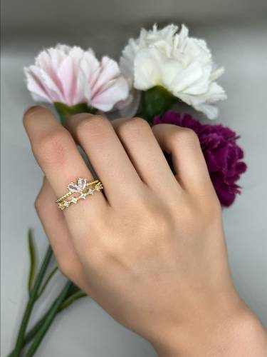 خاتم  Sella Gold ذهبي وابيض 