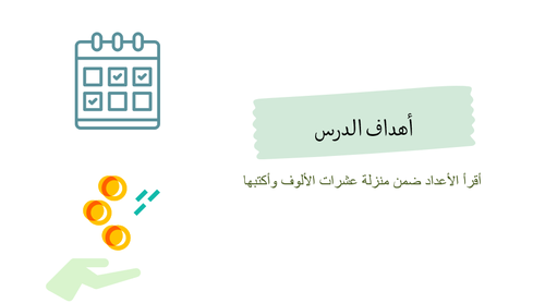 القيمة المنزلية ضمن عشرات الألوف -الثالث الابتدائي