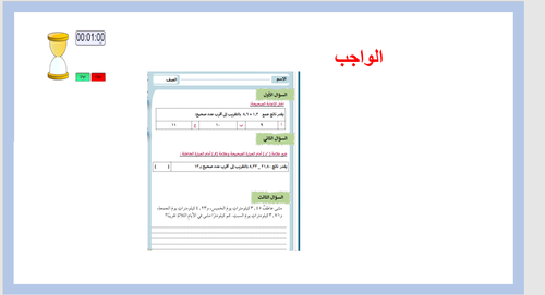 حقيبة عروض الفصل الثاني عشر (جمع الكسور العشرية وطرحها)لمقرر الرياضيات الصف الرابع