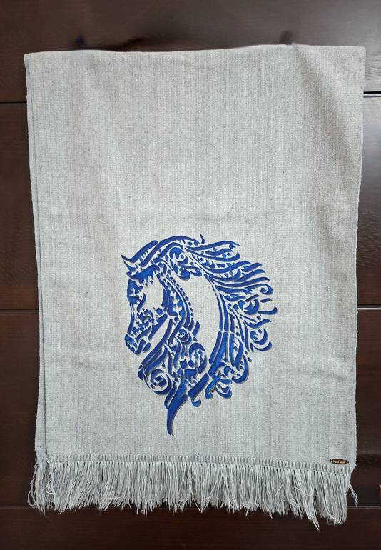 Calligraphy Horse Shawl