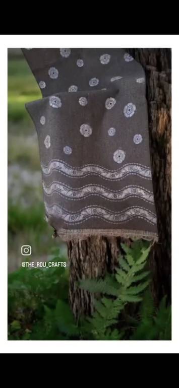 Purple Flowers Shawl