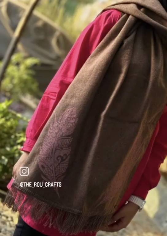Pink Feather Shawl