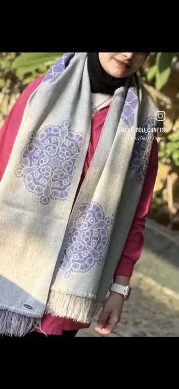 Purple Semi Circle Shawl
