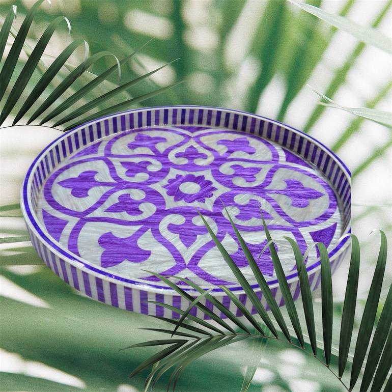 TRAY Mother of Pearl Hand made 