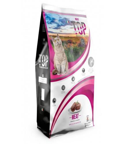 توب طعام جاف للقطط باللحم 3كغ
