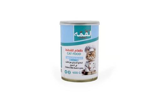 معلبات لقمة دجاج مع الحليب في المرق طعام رطب 400غ