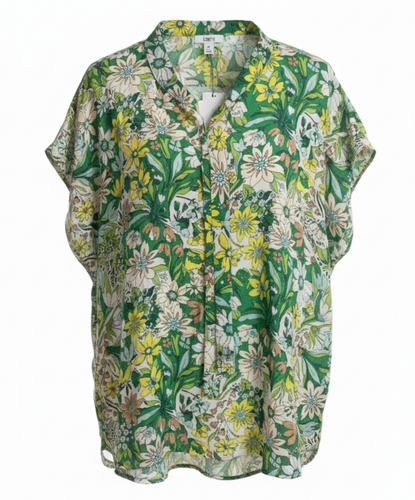 green with floral pattern blouse from Bar III