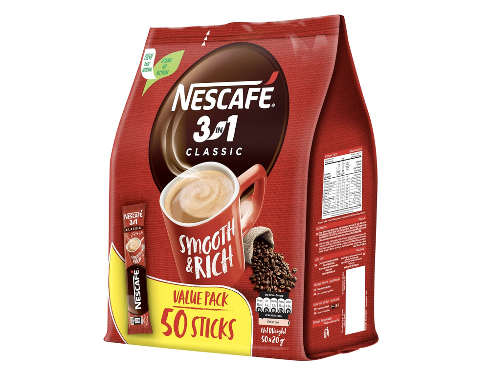نسكافيه 3 * 1 عدد 50 ظرف