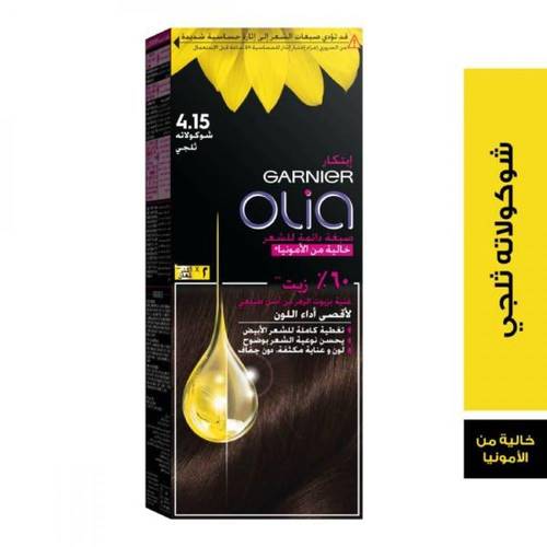 غارنييه صبغه شعر اوليا شوكولاته ثلجى رقم 4.15