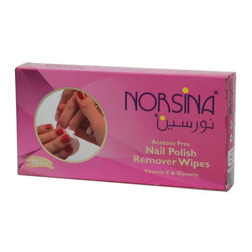 نورسينا منديل مزيل ظلاء الاظافر 10 حبه