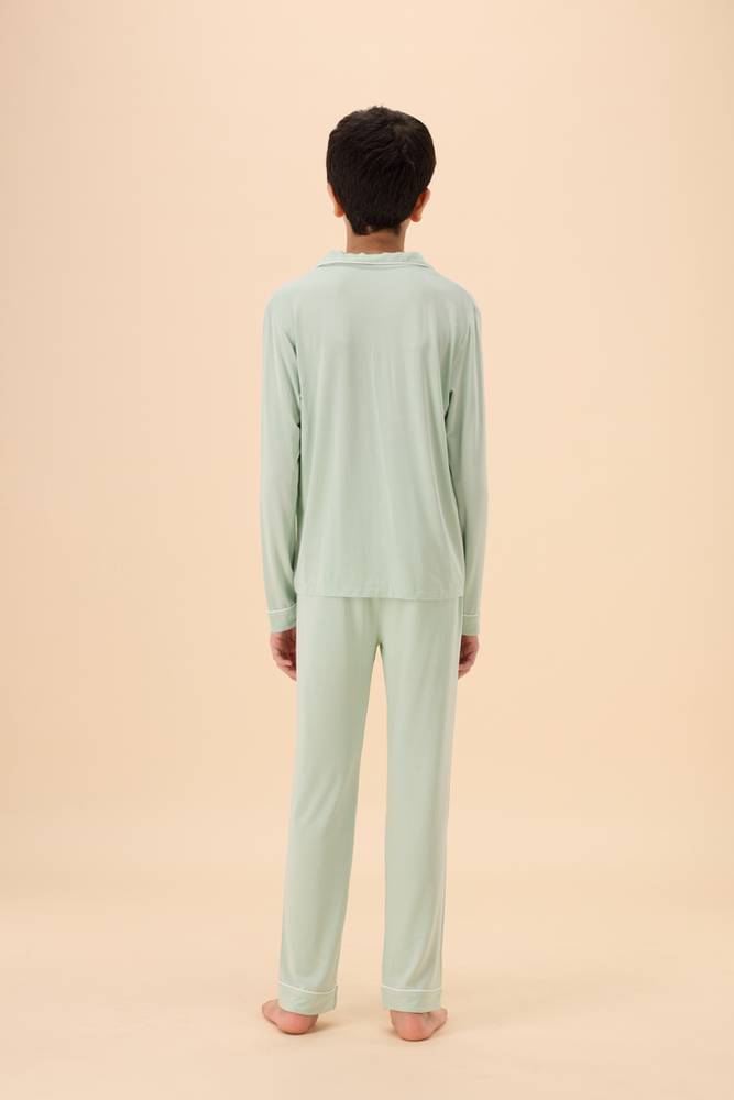 بجامة أطفال | كلاسيك طويل أكمام طويلة | TENCEL™ Modal - هدوء المرج - 10-11