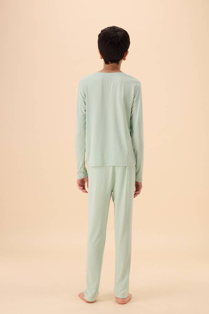 بجامة أطفال | بيور طويل أكمام طويلة | TENCEL™ Modal - هدوء المرج - 4-5