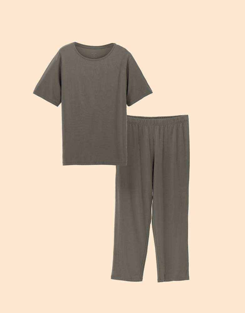 بجامة رجال | بيور طويل أكمام قصيرة | TENCEL™ Modal - ظلال الغصن - M