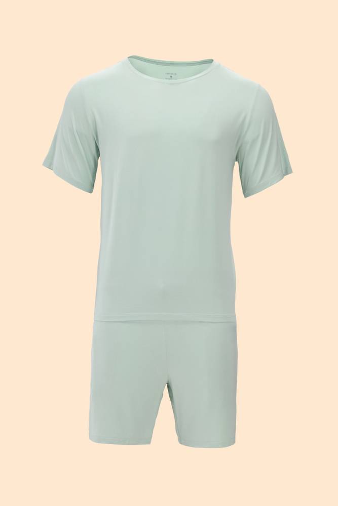 بجامة رجال | بيور شورت أكمام قصيرة | TENCEL™ Modal - هدوء المرج - XL