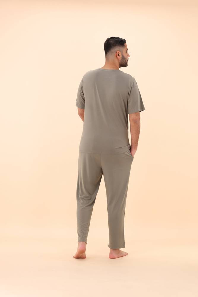 بجامة رجال | بيور طويل أكمام قصيرة | TENCEL™ Modal - ظلال الغصن - M