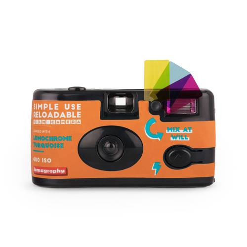 Simple Use RELOADABLE Film Camera LomoChrome Turquoise
