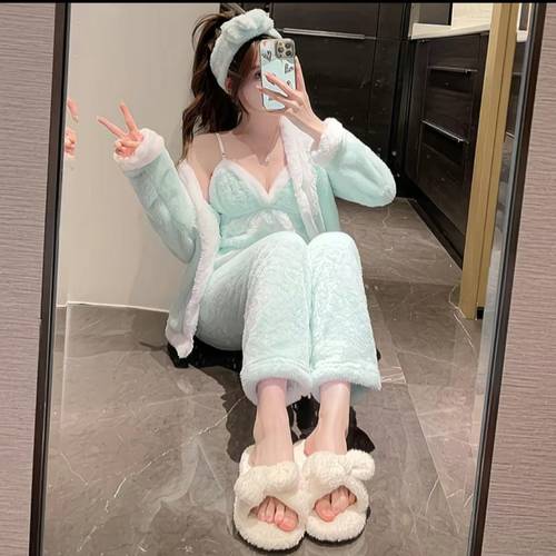 روب نوم قطني من ثلاث قطع