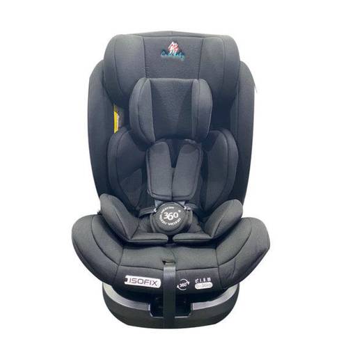كرسي سيارة بدوران 360° وتثبيت آمن ISOFIX - أسود