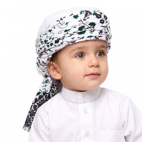 عمامة أطفال (حمدانية ) - شال أبيض 2