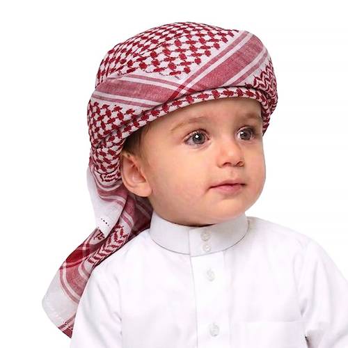 عمامة اطفال (حمدانية) - شماغ أحمر