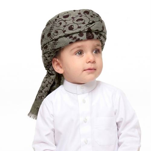 عمامة أطفال (حمدانية ) - رمادي اسمنتي