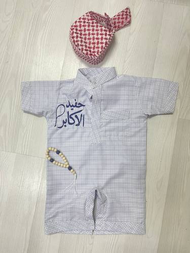 بكج دشداشة 2 قطعة  بربتوز او عادي - شماغ احمر