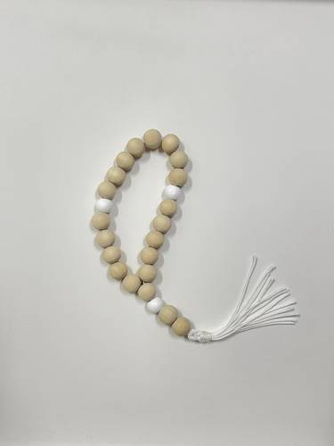 سبحة خشبية - ابيض