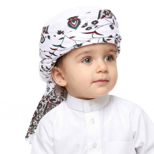 عمامة أطفال (حمدانية ) - شال أبيض1