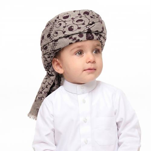 عمامة أطفال (حمدانية ) - شال بيج رملي 2