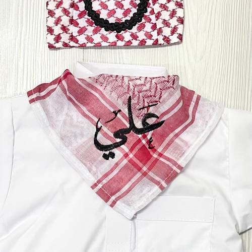 بندانة شماغ أحمر - مريلة