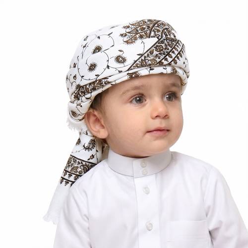 عمامة أطفال (حمدانية ) - شال أبيض 3